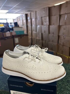 Cole Haan Cream Knit Oxford Sneakers